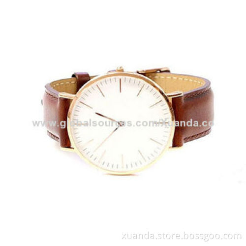 Restoring genuine leather strap men's stainless steel watches, 5ATM water-resistant